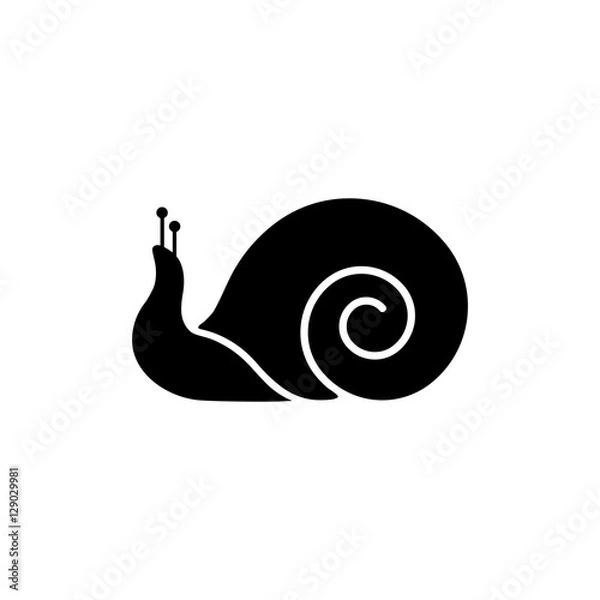 Fototapeta Snail Icon Flat