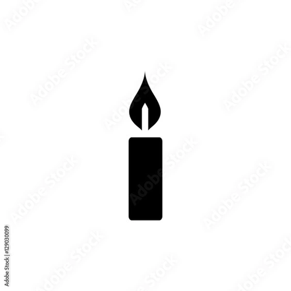 Fototapeta Candle Icon Flat