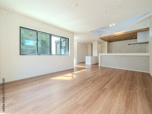 Fototapeta 日当たりの良い新築住宅のリビング