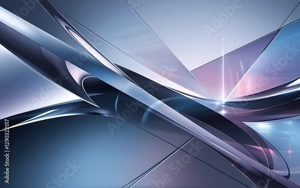 Fototapeta Modern Digital Abstract 3D Background with Futuristic Design and Flowing Light Effects 