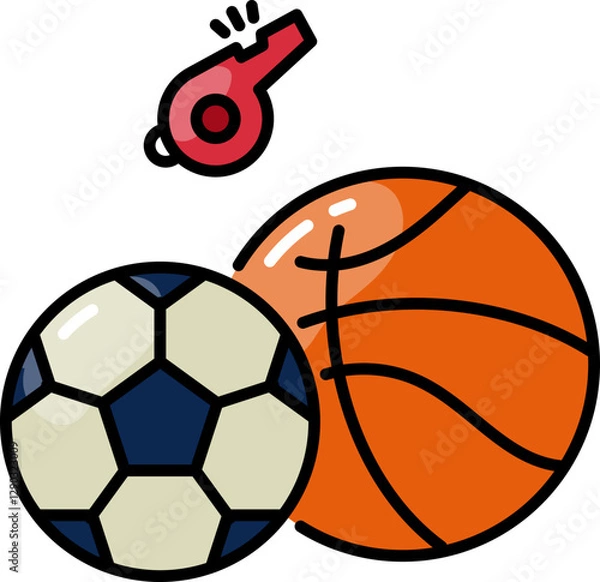 Fototapeta Physical education subject line icon