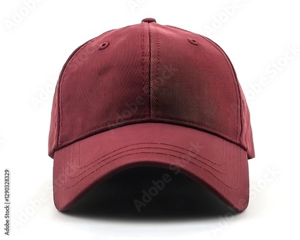 Obraz Burgundy baseball cap, studio shot, plain background
