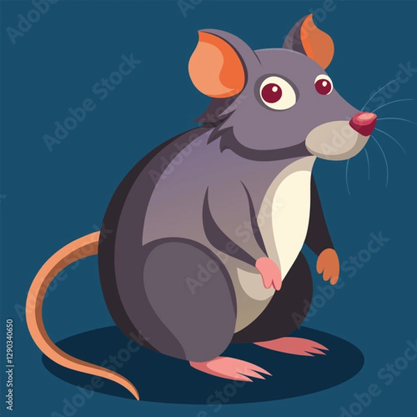 Obraz rat vector