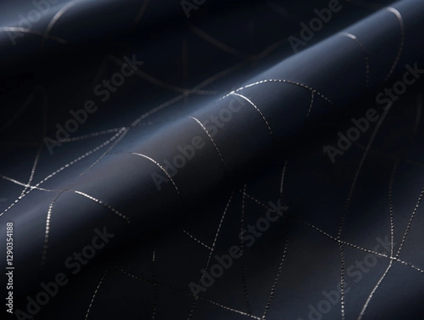 Fototapeta Modern Sashiko Stitching on Premium Textile with Geometric Pattern