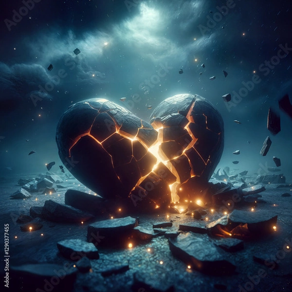 Obraz Broken Heart on the Ground