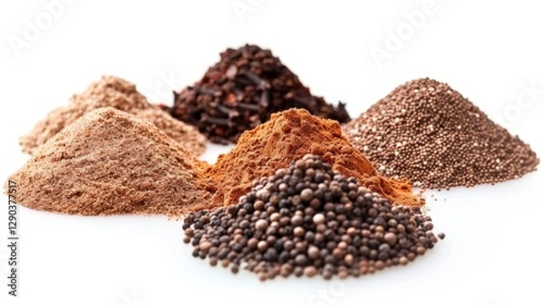 Fototapeta Dry Spices: Season your dishes with finely ground or whole dry spices like cumin, paprika, and turmeric, adding bold and aromatic flavors to every bite.
