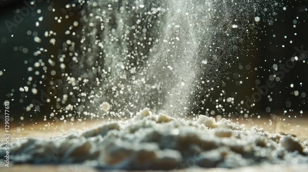 Fototapeta Powdered Sugar: Ultra-soft and finely ground, powdered sugar is perfect for dusting over desserts or blending into frostings for a smooth and sweet texture.
