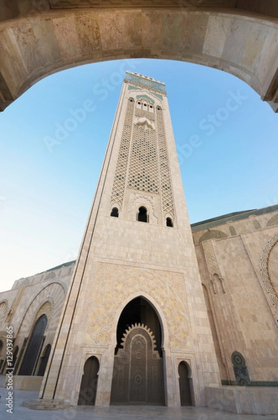 Fototapeta  The Hassan II Mosque, Casablanca. It is the largest mosque in Morocco and the third largest mosque in the world