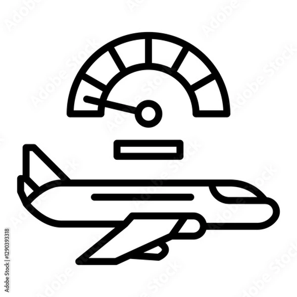 Obraz Flight speed icon