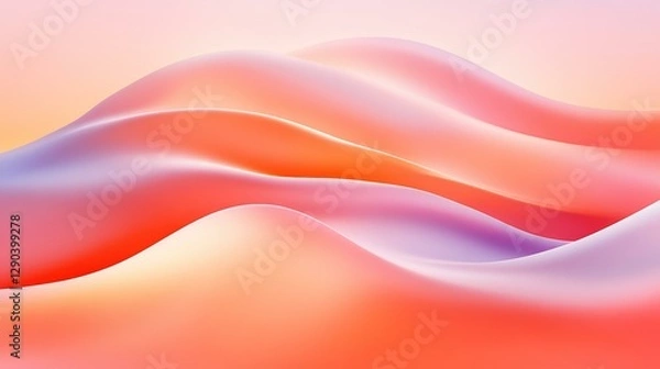 Fototapeta Abstract Colorful Flowing Curves Background Design