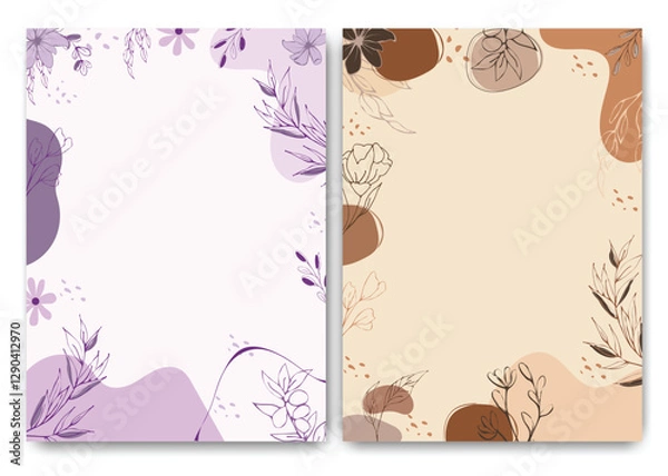 Obraz Blank wreath frame with green eucalyptus vector