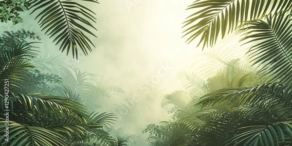 Obraz green palm tree