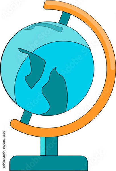 Obraz school illustration educational set illustration