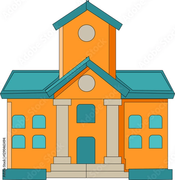 Obraz school illustration educational set illustration