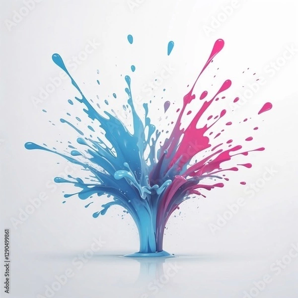 Obraz water splash on white background