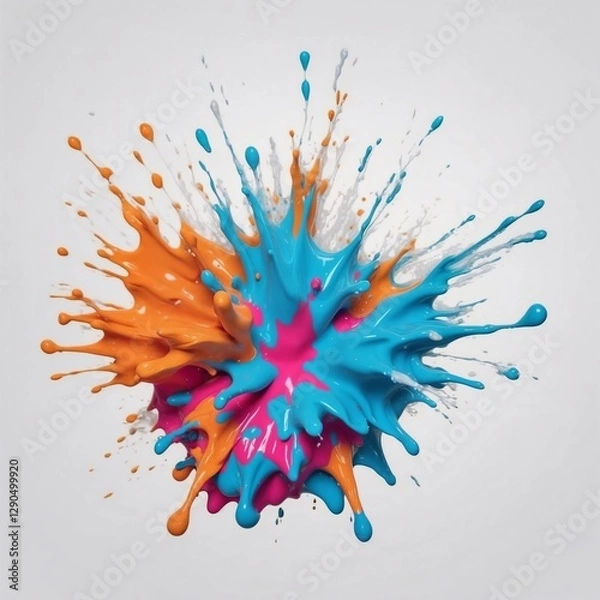 Obraz water splash on white background