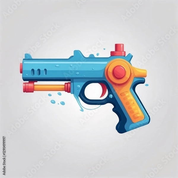 Obraz water gunon white background