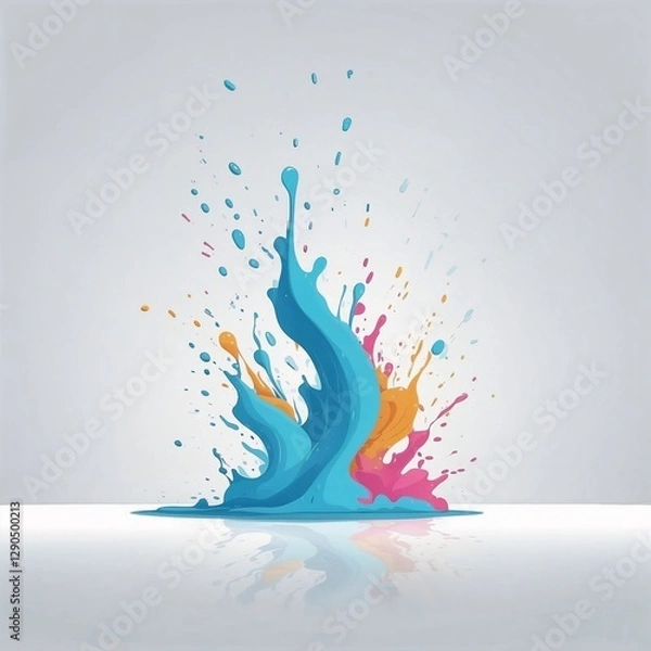 Obraz water splash on white background