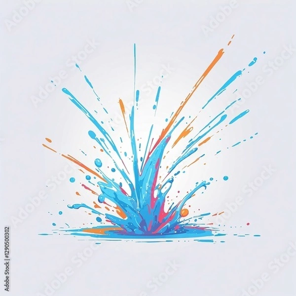 Obraz water splash on white background