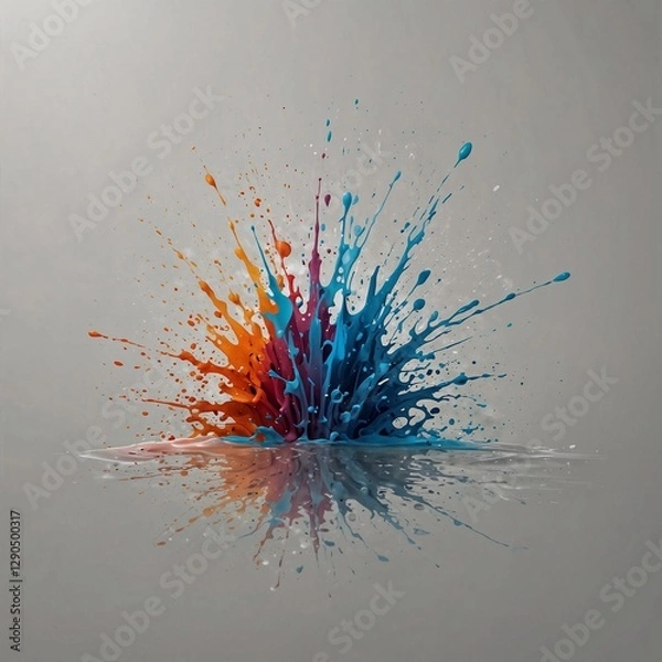 Obraz water splash on black background