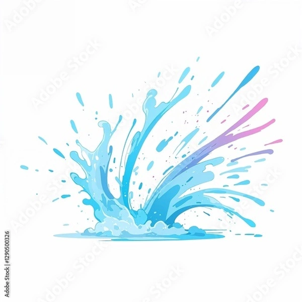 Obraz water splash on white background