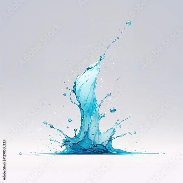 Obraz water splash on white background