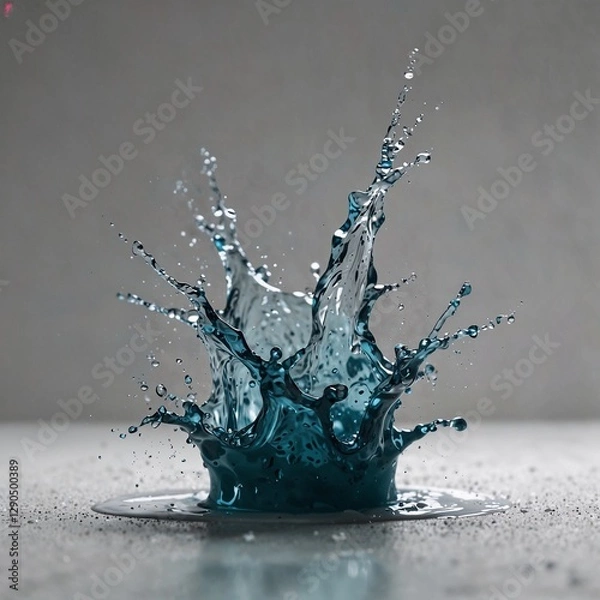 Obraz water splash on black background