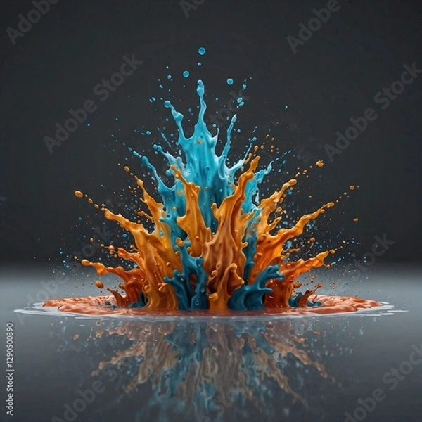 Obraz water splash on black background