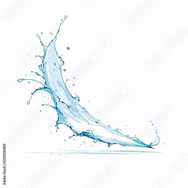 Obraz water splash on white background