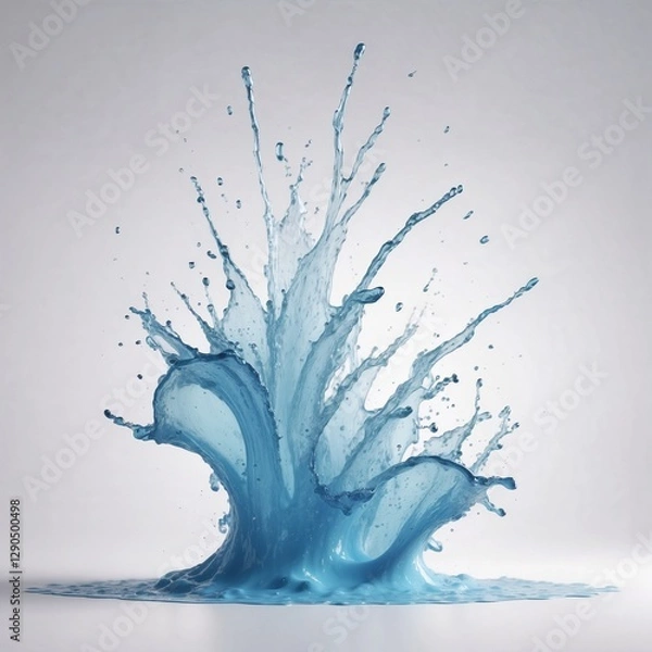 Obraz water splash on white background