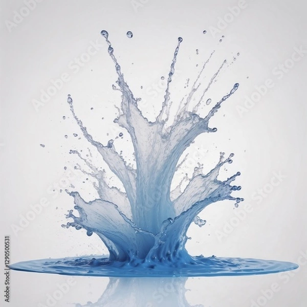 Obraz water splash on white background