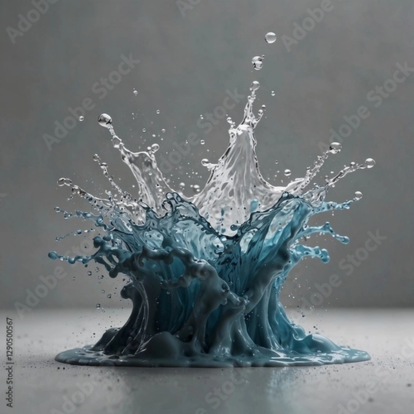 Obraz water splash on black background