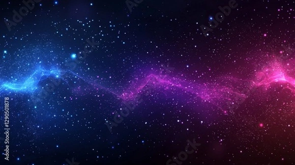 Obraz An abstract background featuring a dynamic technology particle design.