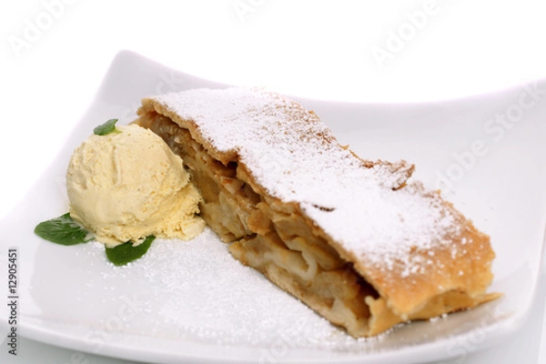 Obraz Freshly baked apple strudel