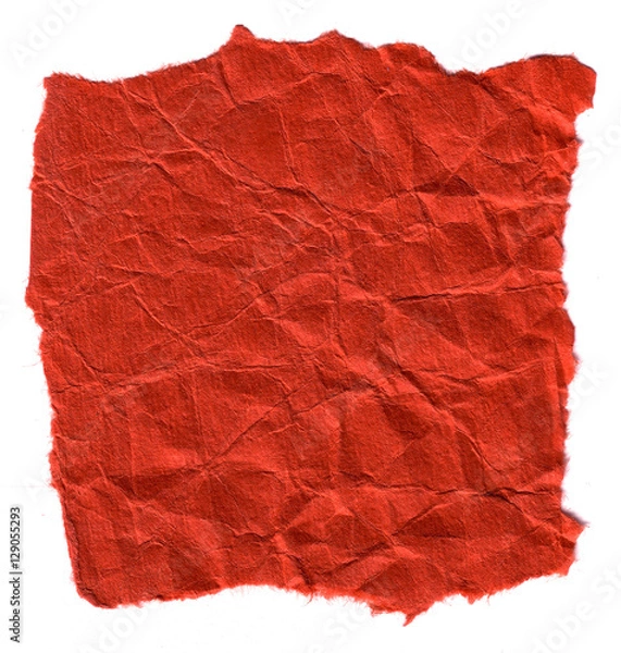 Obraz Red crinkled construction paper background.