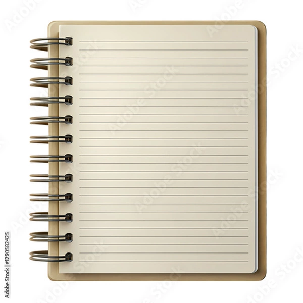 Obraz Blank Spiral Notebook: Free Printable & Image isolated on transparent background