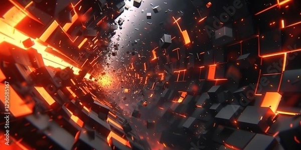 Obraz fire in the night