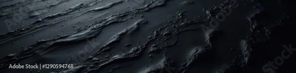 Obraz Deep, glossy black plastic surface with subtle sheen,  ebony,  shadow,  matte