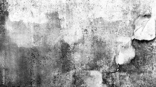 Fototapeta Old concrete white-black-gray wall textures for background with cracks textures,Abstract background