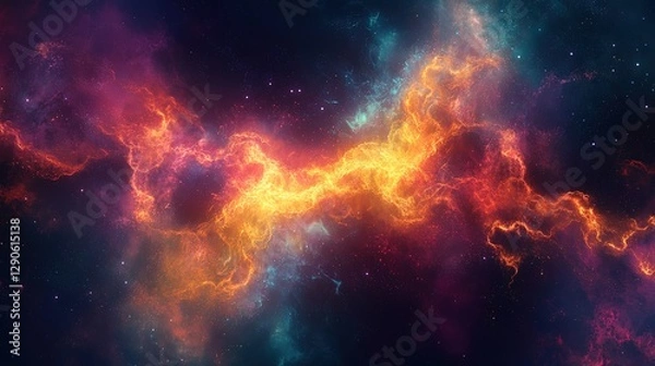 Fototapeta Abstract background showing the complexity of the mind, with glowing brain connections and energy flows 