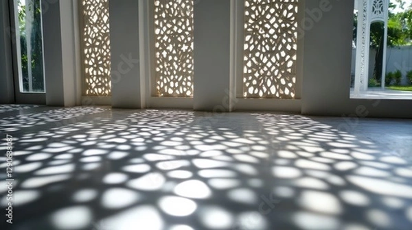 Fototapeta Intricate Shadows and Light Patterns from Decorative Screens