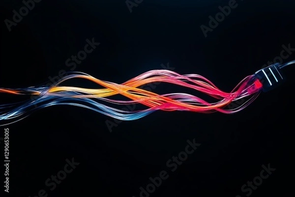 Fototapeta Abstract Colorful Lines Digital Art