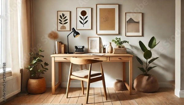 Fototapeta Scandinavian style home office