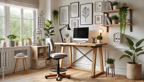 Fototapeta Scandinavian style home office