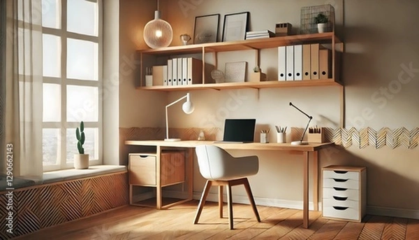 Fototapeta Scandinavian style home office