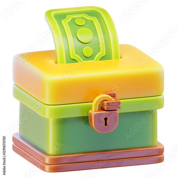 Obraz Charity Box 3d render icon