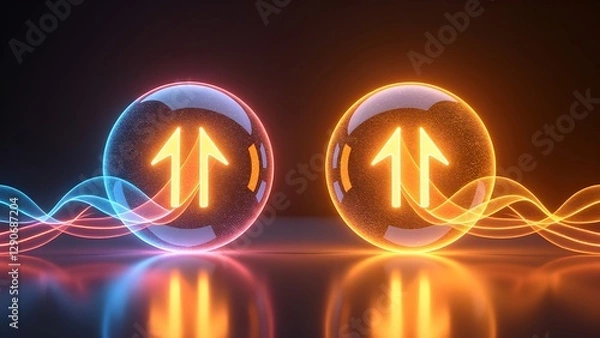 Obraz Technology light and shadow flow direction