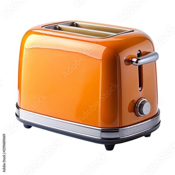 Obraz Orange Toaster: Retro Kitchen Appliance Image isolated on transparent background