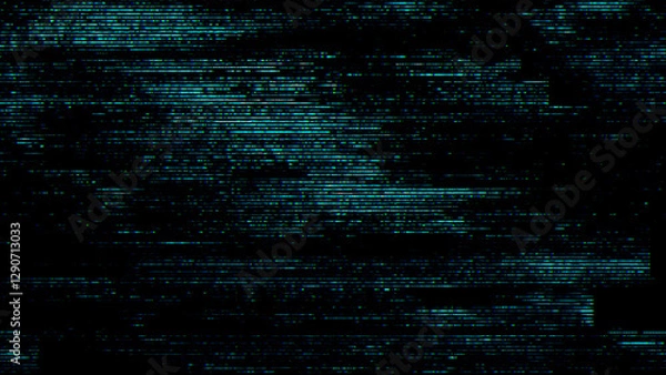 Fototapeta Glitch noise static television VFX. Visual video effects stripes background, CRT tv screen no signal glitch effect