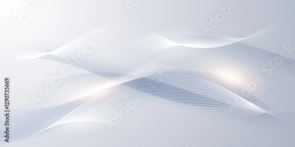 Obraz white abstract background modern vector illustration